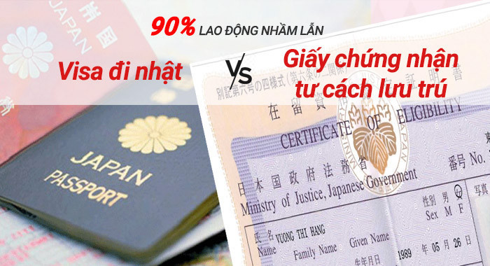 Sự khác nhau giữa visa và giấy chứng nhận tư cách lưu trú Nhật Bản