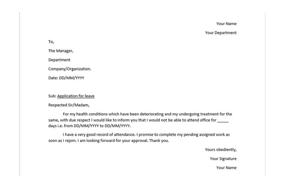 Email xin nghỉ phép
