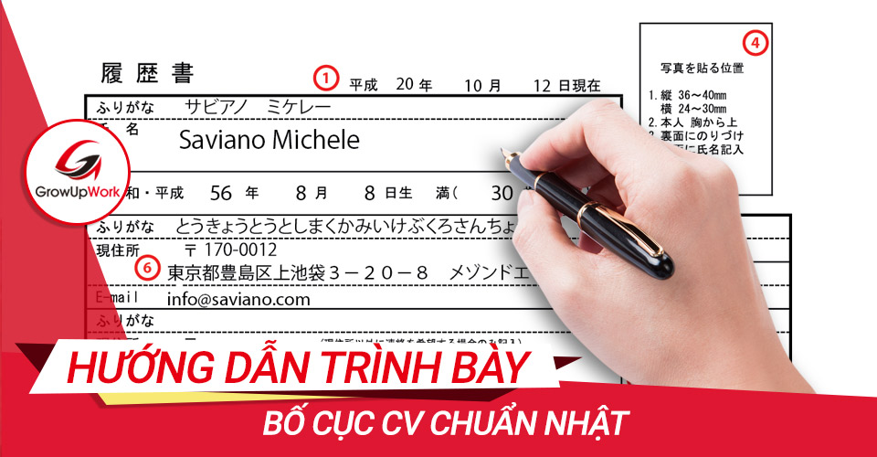 Hướng dẫn trình bày bố cục CV tiếng Nhật chuẩn