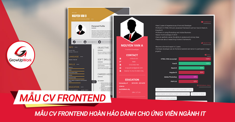 Mẫu CV Frontend hoàn hảo dành cho ứng viên ngành IT