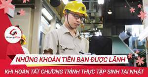 ​Những khoản tiền bạn được lãnh khi hoàn tất chương trình thực tập sinh tại Nhật