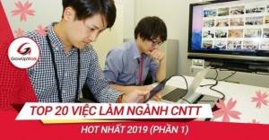 Top 20 việc làm ngành CNTT và hệ thống máy tính HOT nhất 2019 (phần 1)