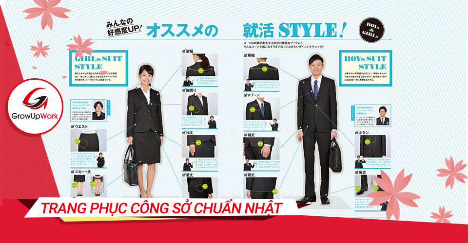Trang phục công sở chuẩn Nhật Bản