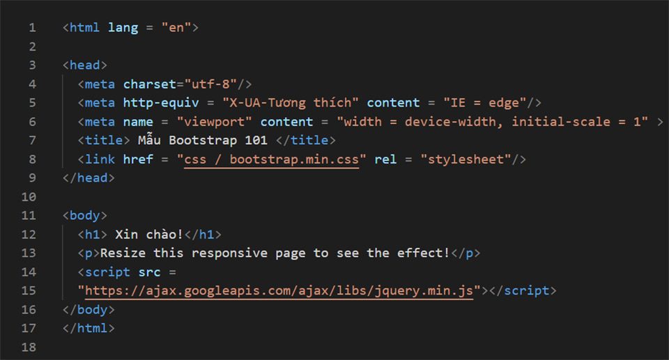 Ví dụ sử dụng Bootstrap