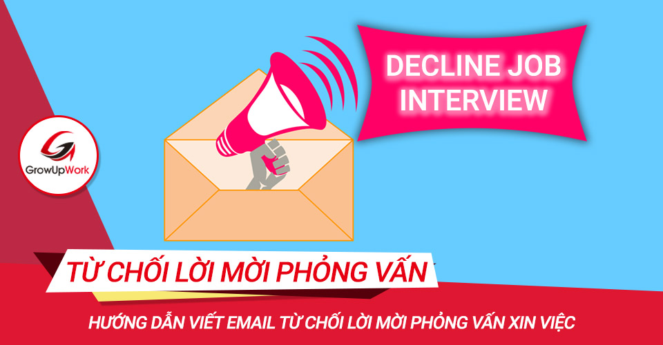 Viết email từ chối lời mời phỏng vấn xin việc