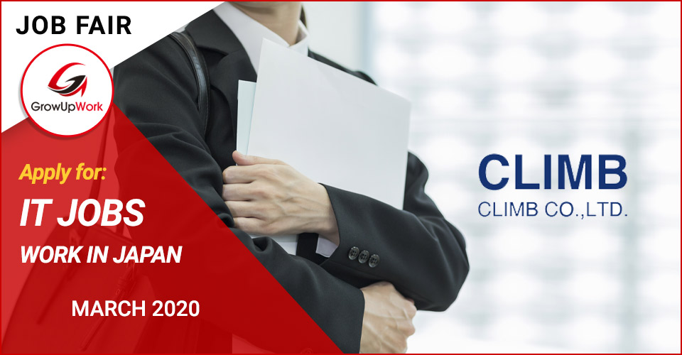 IT JOB FAIR tháng 3 năm 2020, với sự tham gia tuyển dụng của công ty IT CLIMB do GrowUpWork tổ chức